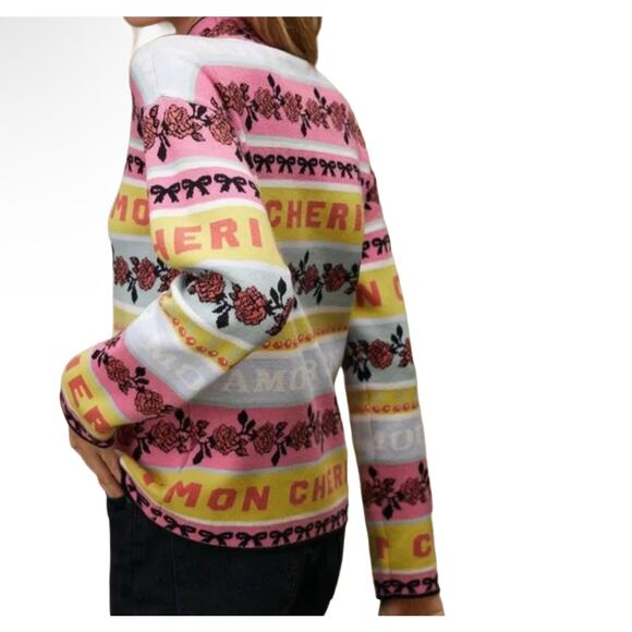 ANTHROPOLOGIE MAEVE FANCIFUL MOCK NECK SWEATER size M - Picture 3 of 10